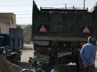 مرگ یک زن در برخورد بنز کمپرسی در علی آباد قیروکارزین