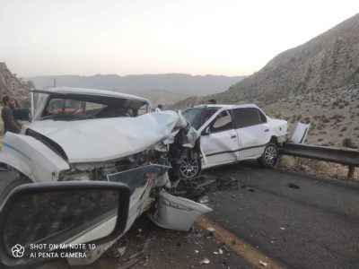 برخورد سه خودرو در قیروکارزین 5 مصدوم داشت