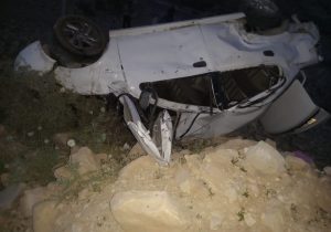 واژگونی سواری ساینا با ۴ کشته و مصدوم
