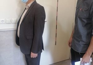 برپایی ایستگاه تن سنجی و مشاوره تغذیه در فرمانداری شهرستان قیروکارزین به مناسبت هفته سلامت
