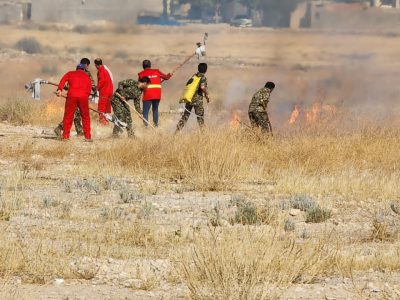 مانور بزرگ اطفا حريق در شهرستان قيروكارزين برگزار شد