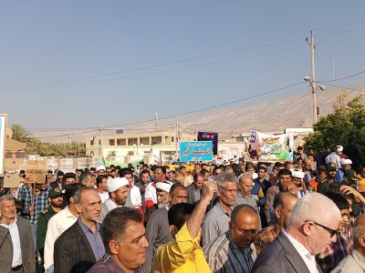حضور مردم قیروکارزین در تجمع یوم الله ۱۳ آبان به روایت تصویر